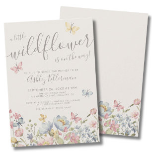 Wildflower Boho Baby Shower Invitation