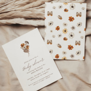 Wildflower Boho Baby Shower  Invitation