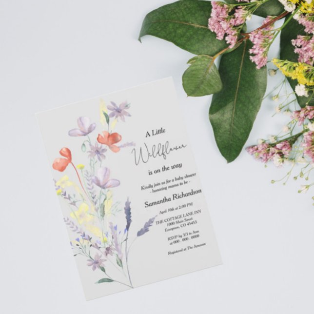 Wildflower Boho Baby Shower Invitation (Creator Uploaded)