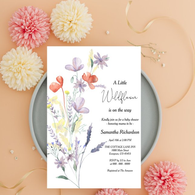Wildflower Boho Baby Shower Invitation (Creator Uploaded)