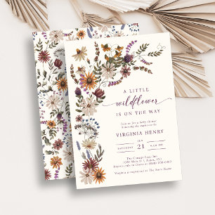 Wildflower Boho Baby Shower Invitation