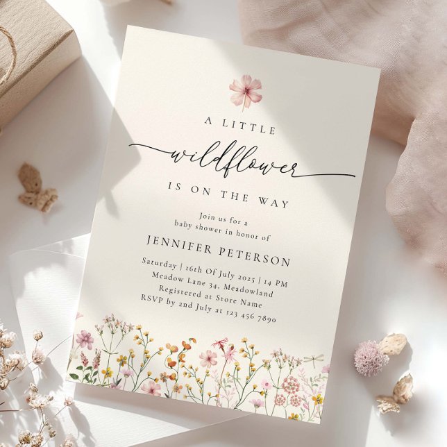 Wildflower Boho Baby Shower Invitation (Creator Uploaded)