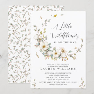 Wildflower Boho Baby Shower Invitation