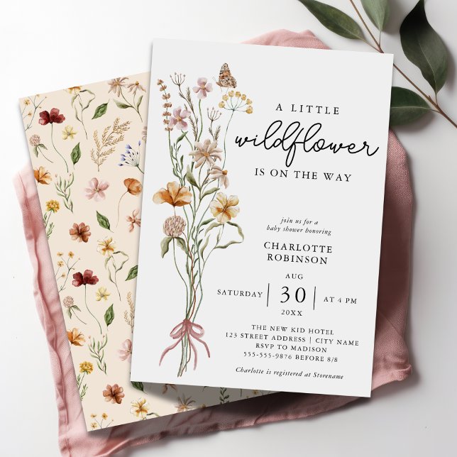 Wildflower Boho Baby Shower Invitation Small (Creator Uploaded)