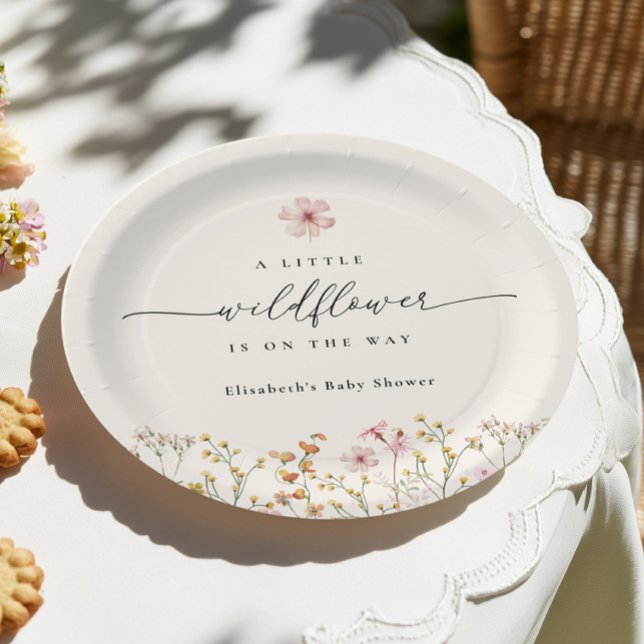 Wildflower Boho Baby Shower Paper Plate (Creator Uploaded)