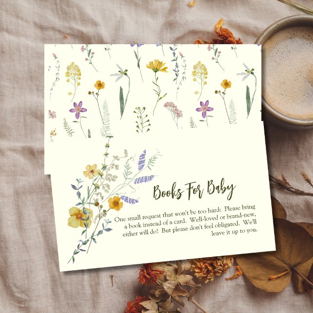 Wildflower boho books for baby enclosure card (Creator Uploaded)
