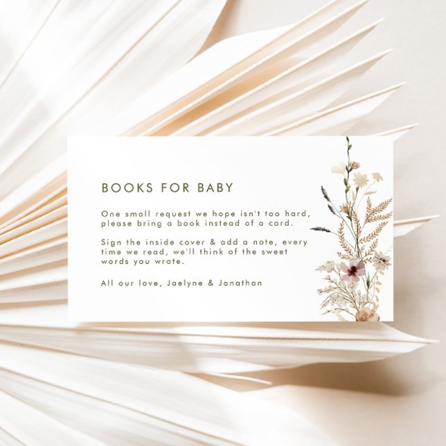 Wildflower Boho Books for Baby Enclosure Card (Creator Uploaded)