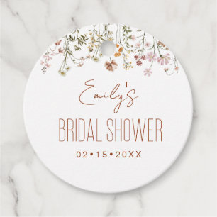 Wildflower Boho Bridal Shower In Bloom Garden Favour Tags