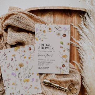Wildflower Boho Bridal Shower Invitation