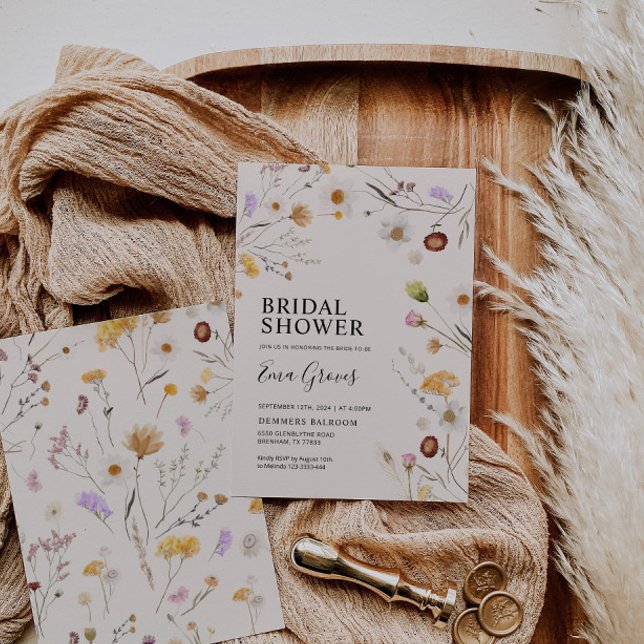 Wildflower Boho Bridal Shower Invitation  (Creator Uploaded)