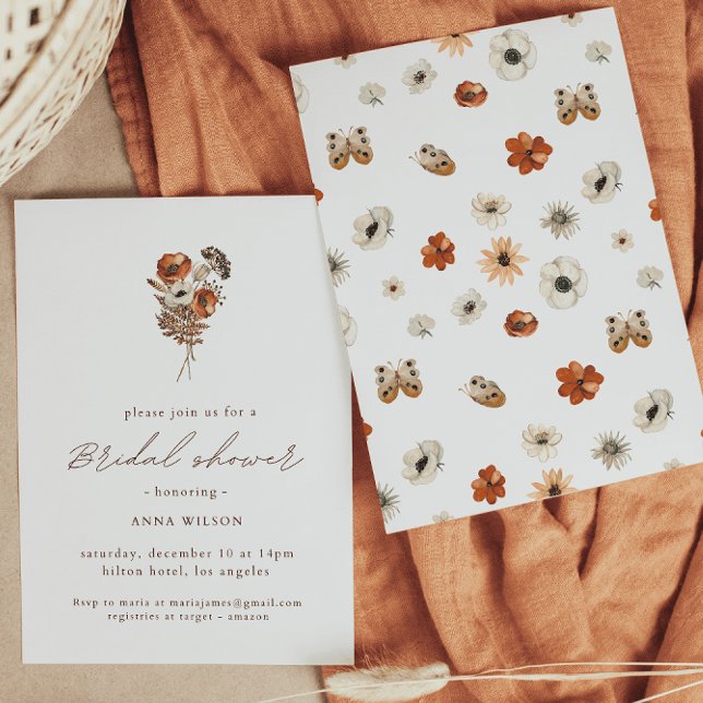Wildflower Boho Bridal Shower  Invitation (Creator Uploaded)