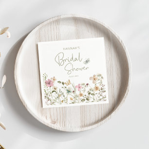 Wildflower Boho Bridal Shower Napkin