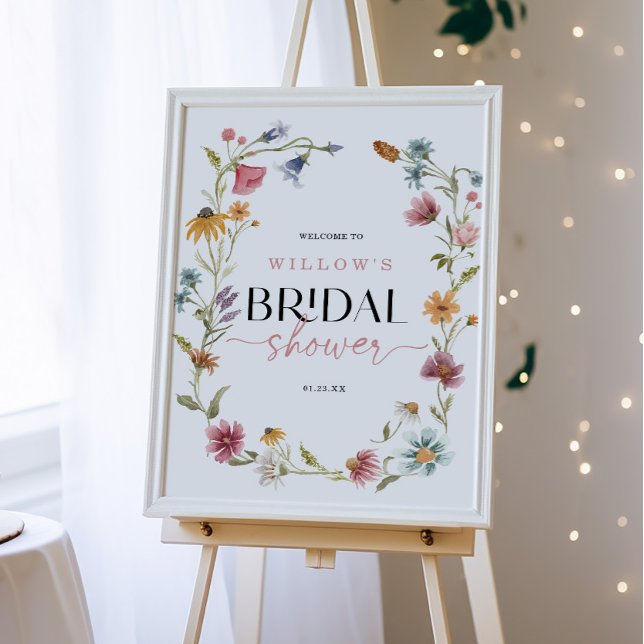 Wildflower Boho Bridal Shower Welcome Poster (Creator Uploaded)