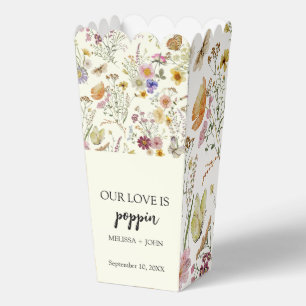 Wildflower Boho Butterfly Popcorn Favour Box