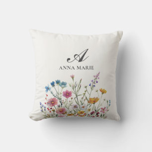 Wildflower Boho Chic Baby Girl Nursery Cushion