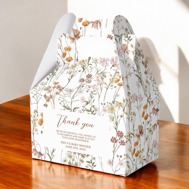 Wildflower Boho Chic Baby In Bloom Garden Favour Box (Creator Uploaded)