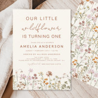 Wildflower Boho Chic First Birthday Terracotta