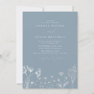 Wildflower Boho Chic Wedding Invitations