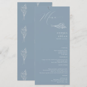 Wildflower Boho Chic Wedding Menu