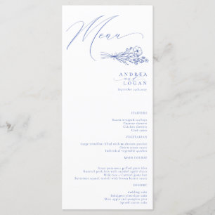Wildflower Boho Chic Wedding Menu