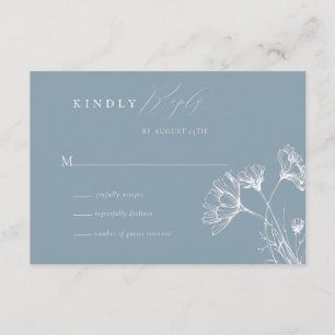 Wildflower Boho Chic Wedding RSVP Enclosure Card