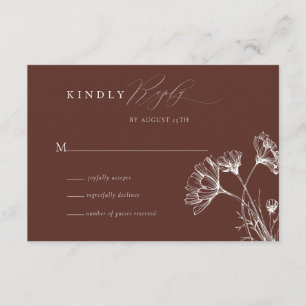 Wildflower Boho Chic Wedding RSVP Enclosure Card