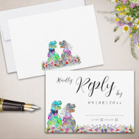 Wildflower Boho Dinosaur Wedding Reply