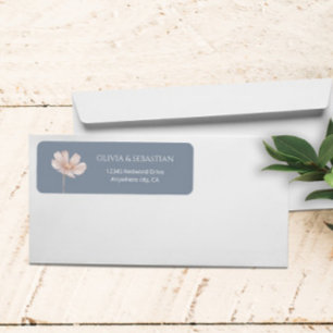 Wildflower Boho Dusty Rose Wedding Return Address