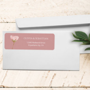Wildflower Boho Dusty Rose Wedding Return Address