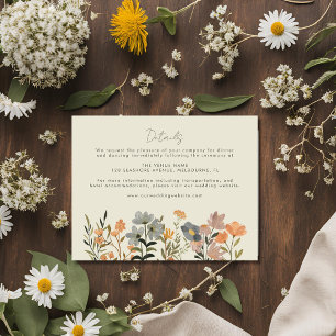 Wildflower Boho Fall Wedding Details Enclosure Card