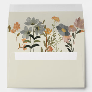 Wildflower Boho Fall Wedding Invitation Envelope