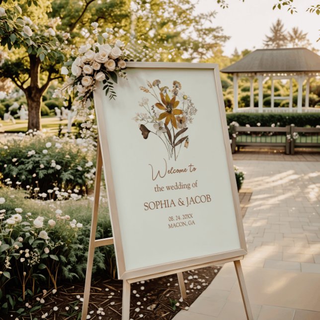  Wildflower Boho Fall  Wedding Welcome Poster (Creator Uploaded)