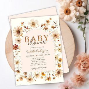 Wildflower Boho Floral Baby Shower Invitation