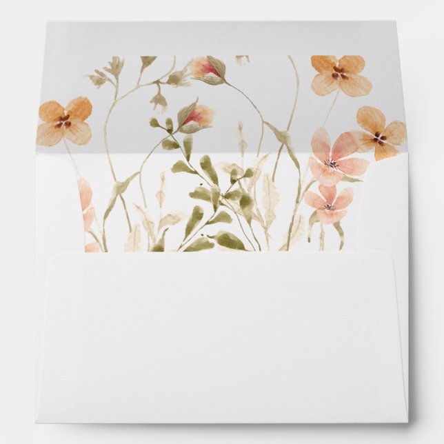 Wildflower boho floral envelopes (Back (Bottom))