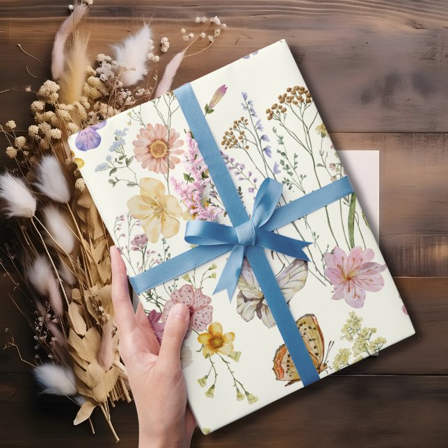Wildflower boho flowers wrapping paper (Creator Uploaded)