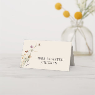 Wildflower Boho Food Buffet Cards