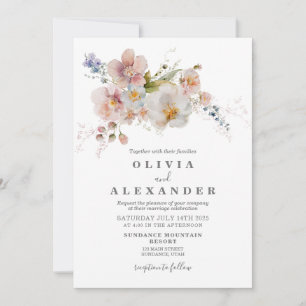 Wildflower Boho garden floral Invitation