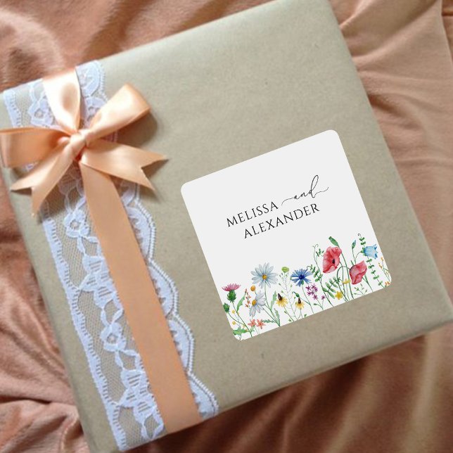 Wildflower Boho Garden Wedding Envelope Seals (Creator Uploaded)