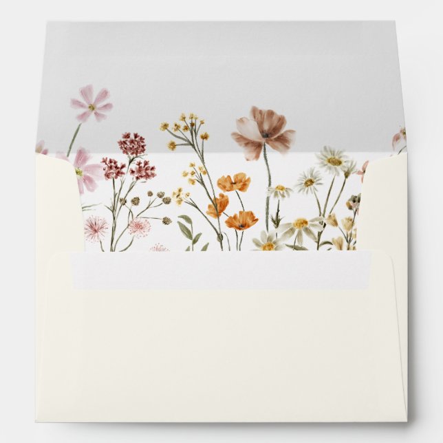 Wildflower Boho Graduation Floral Envelope (Back (Bottom))