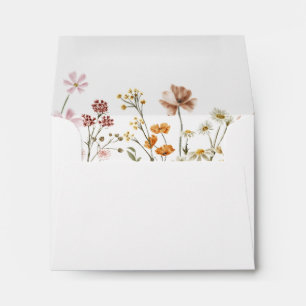 Wildflower Boho Graduation Floral Envelope