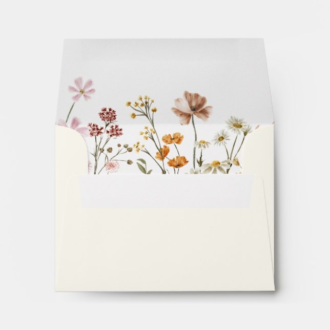 Wildflower Boho Graduation Floral Envelope (Back (Bottom))
