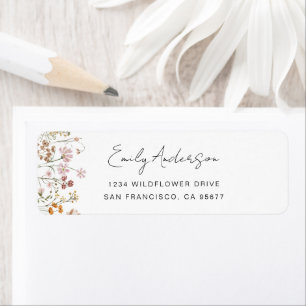 Wildflower Boho In Bloom Garden Return Address