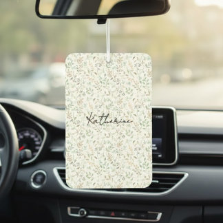 Wildflower Boho Name Car Air Freshener