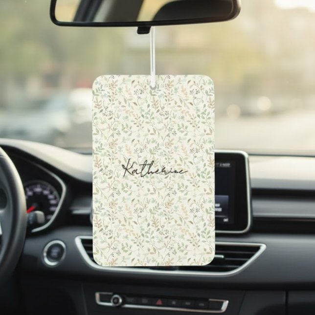 Wildflower Boho Name Car Air Freshener (Creator Uploaded)