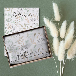 Wildflower Boho Name Tissue Paper