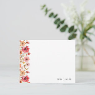 Wildflower Boho Personalised Stationery Note Card