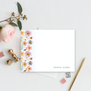 Wildflower Boho Personalised Stationery Note Card