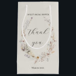 Wildflower Boho Rustic Elegant Bridal Shower Small Gift Bag<br><div class="desc">wildflower Boho Rustic Elegant Bridal Shower Invitation</div>