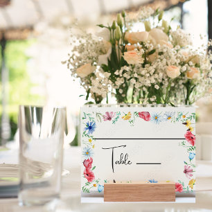 Wildflower Boho Watercolor Place Card