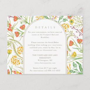 Wildflower Boho Wedding Details Enclosure Card
